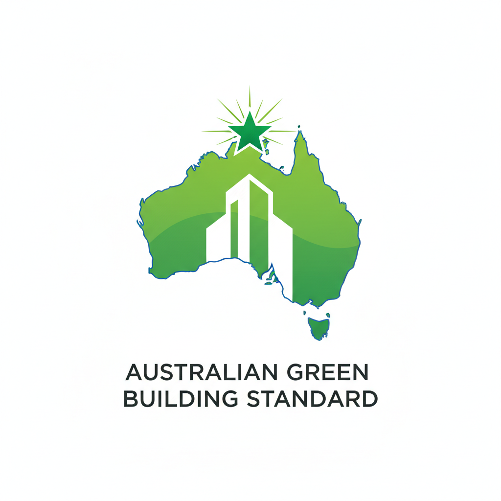 Leaf and star icon representing green building standards